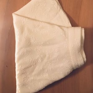 Ivory floral skater skirt